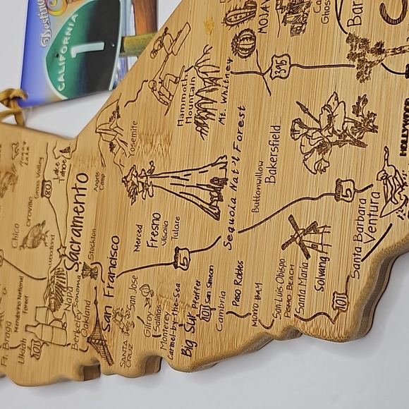 California Bamboo Laser Etched Cutting Board NWT - Picture 4 of 6